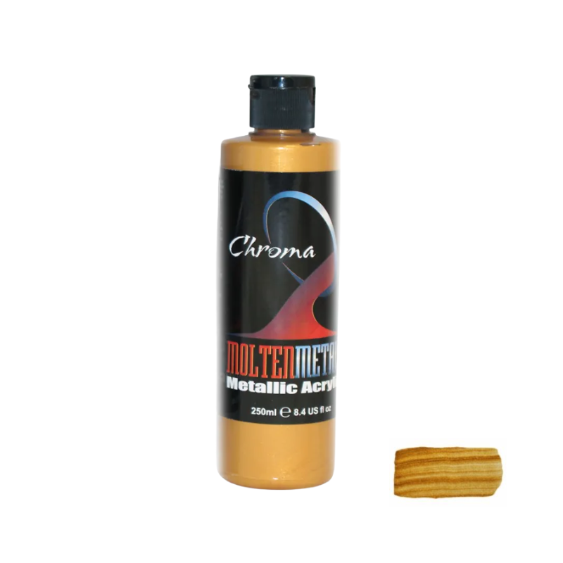 Xanadu Gold 250ml - Chroma Molten Metals Acrylic Paint