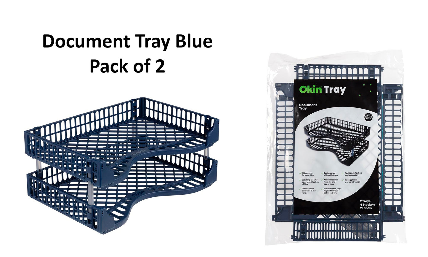 Document Tray 2 Pack - Blue