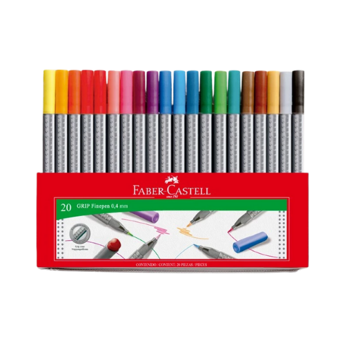 Faber Castell Fineliner Colour Pens - 20's