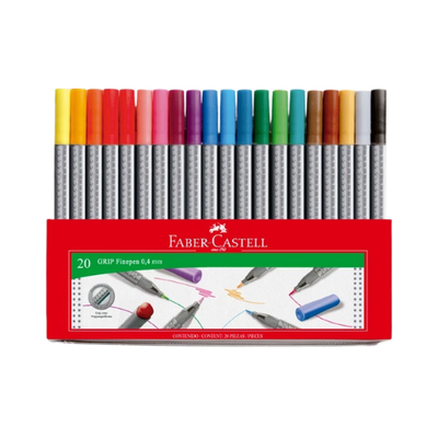 Faber Castell Fineliner Colour Pens - 20's