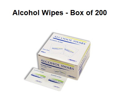 Alcohol Wipes - Box of 200