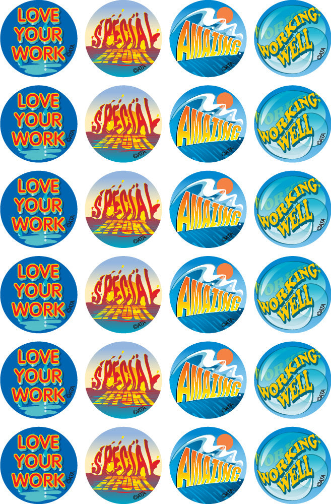 Water Words - Merit Stickers (Pack of 96)