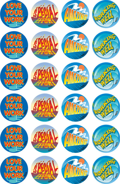 Water Words - Merit Stickers (Pack of 96)