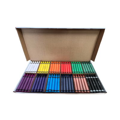 FAS Crayons - Bulk Classroom Box of 120 Crayons