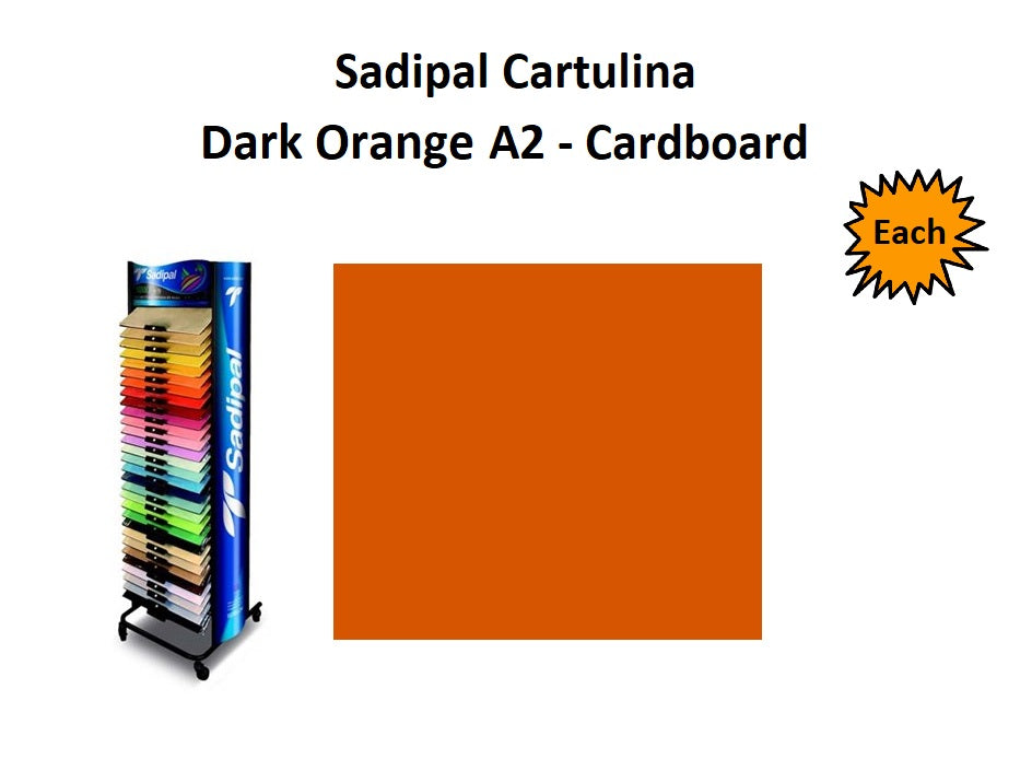 A2 - Cardboard - Single Sheets - Dark Orange