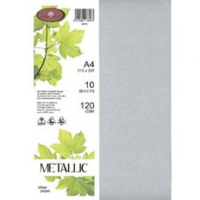 Silver - A4 Metallic Paper 120gsm - 40 Pack