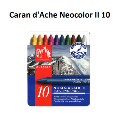 Caran D'Ache - Neocolour II Aquarelle Pastels - 10's