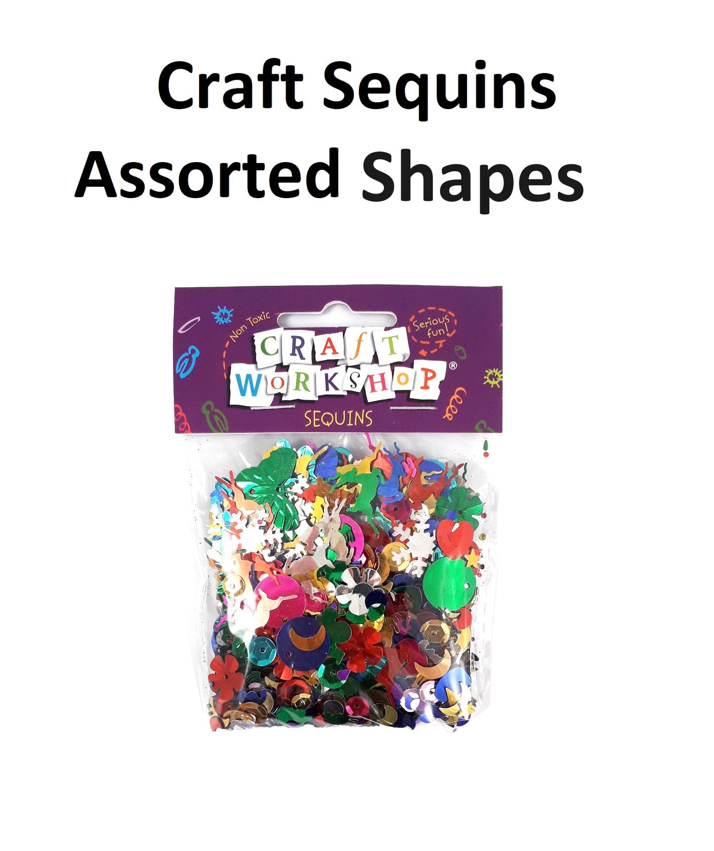 Craft Sequins - Assorted Shapes 25g