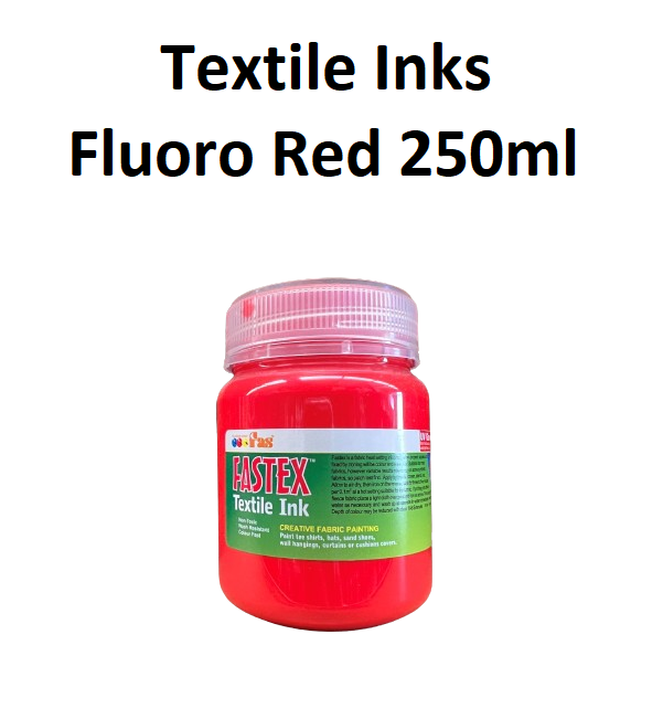 Fluoro Red 250mL - FAStex Textile Inks