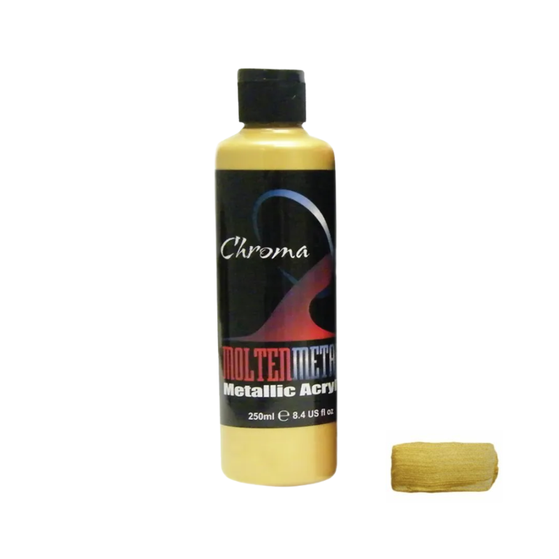 Dorado Gold 250ml - Chroma Molten Metals Acrylic Paint