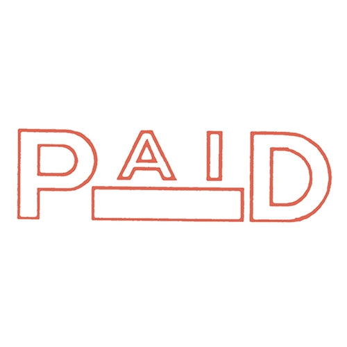 Self Inking Office Stamp - Paid Date Red