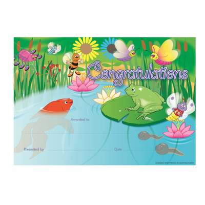 Garden Pond Congratulations - Certificates (Pack of 200)