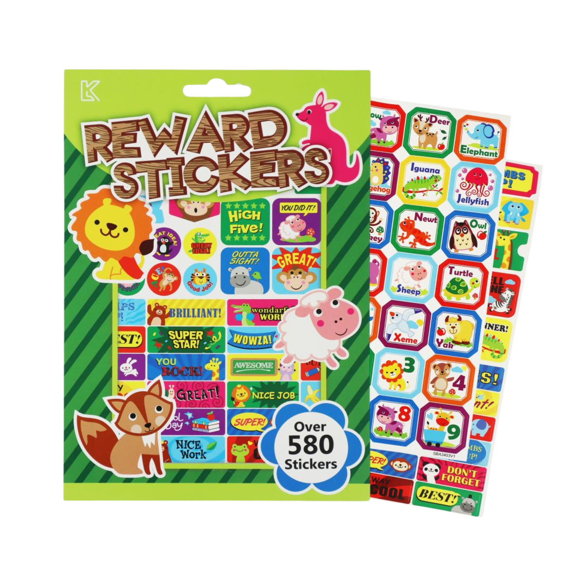 Sticker Pad Rewards Animals 580pcs 23x16cm