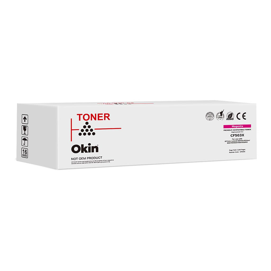 Okin Compatible HP CF503X Toner Cartridge (202X) - Magenta