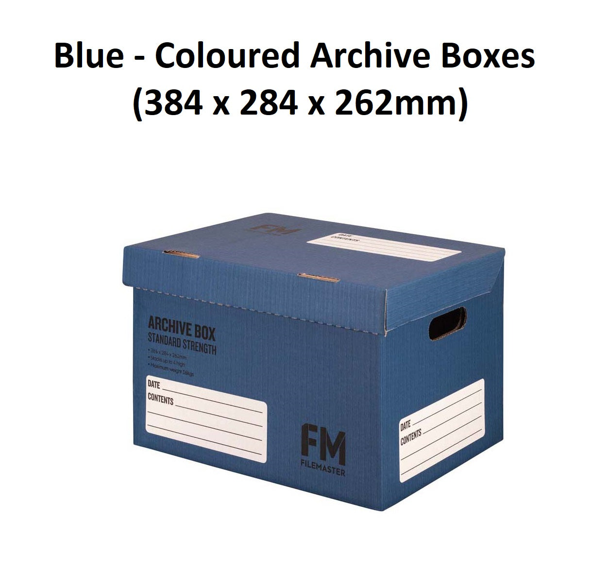 Coloured Archive Boxes - Blue