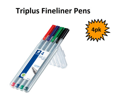 Set of 4 - Staedtler Triplus Fineliner Pens