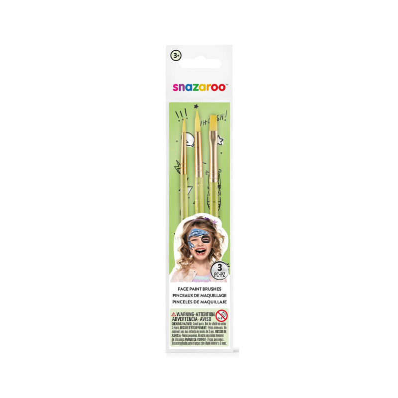 Snazaroo Face Paint Brushes - Set of 3