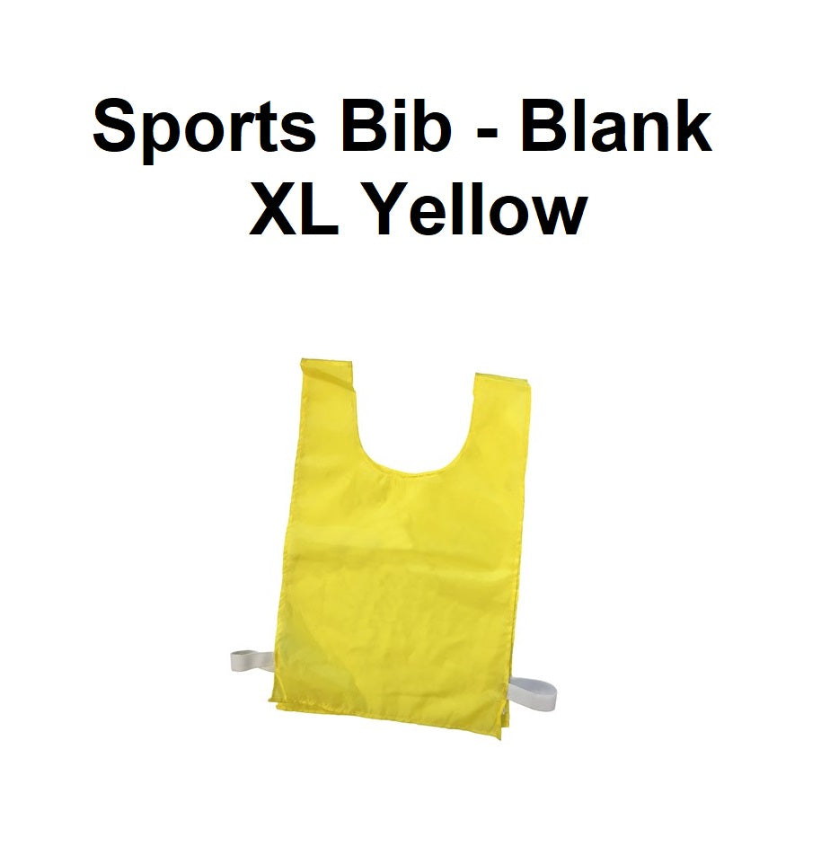 Sports Bib - Blank | XLarge Yellow