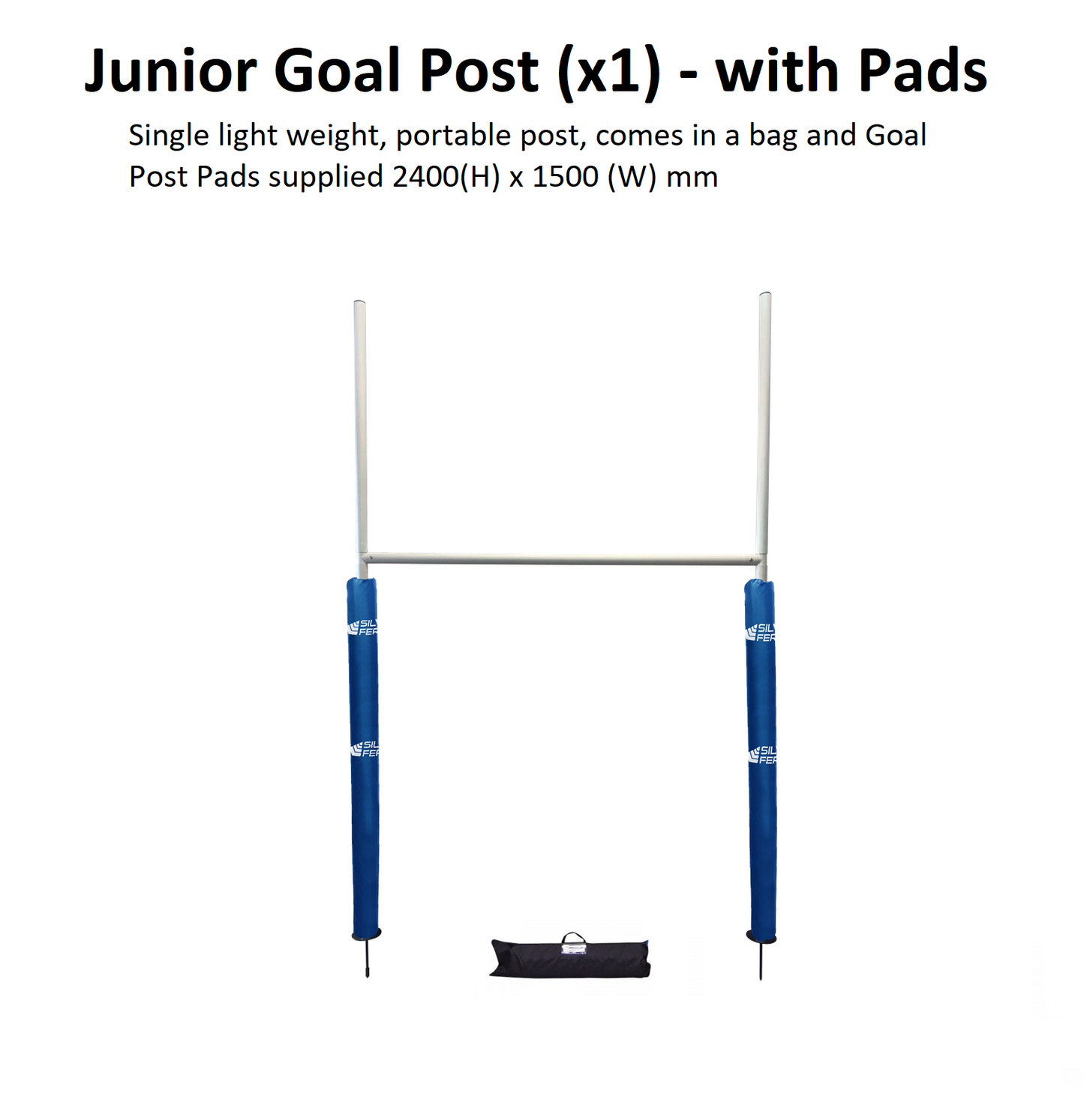 Junior Goal Post with Goal Post Pads and Bag