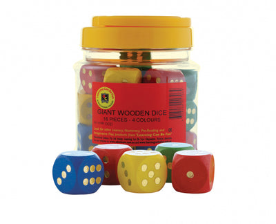Large Wooden Dice Tub 16 - 25mm