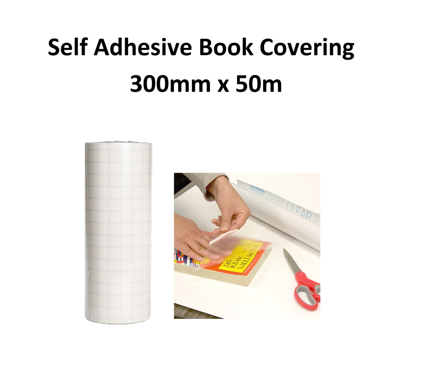 Self Adhesive Book Covering - 300mm x 50m