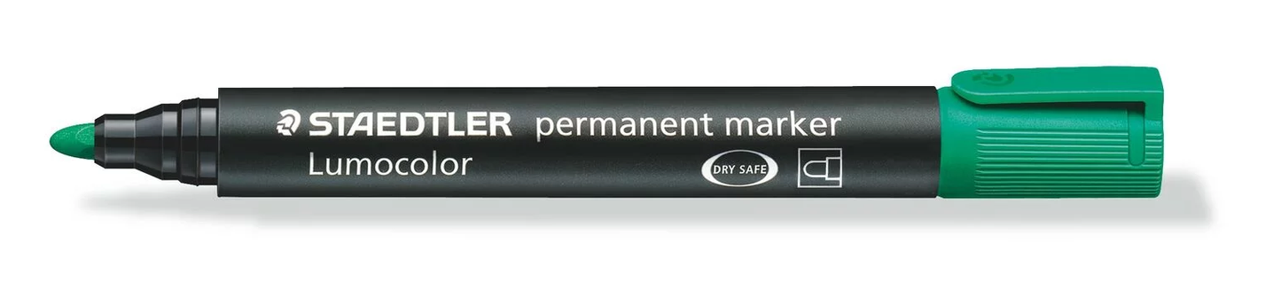 Green - Bullet Tip Staedtler Permanent Markers