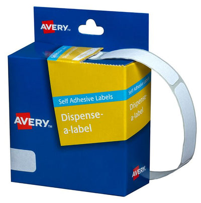 13 x 49mm - White Rectangle Labels Dispenser - 550's