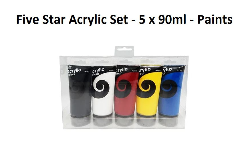 Five Star Acrylic Set - 5 x 90ml - Paints