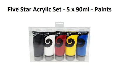 Five Star Acrylic Set - 5 x 90ml - Paints