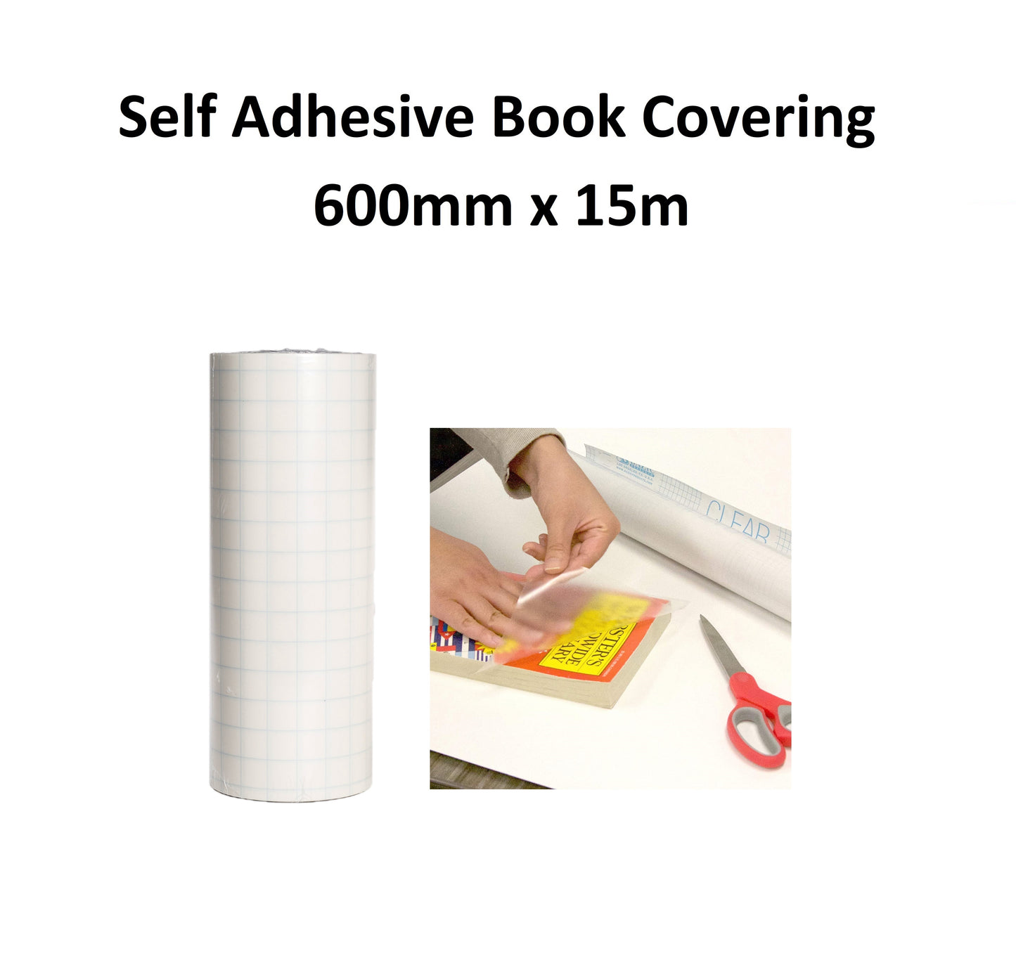 Self Adhesive Book Covering - 600mm x 15m