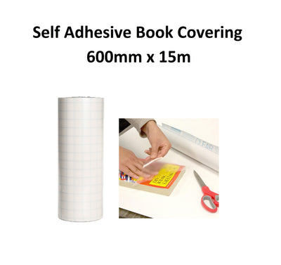 Self Adhesive Book Covering - 600mm x 15m