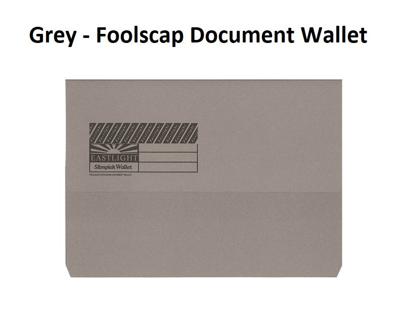Slimpick Document Wallets - Grey