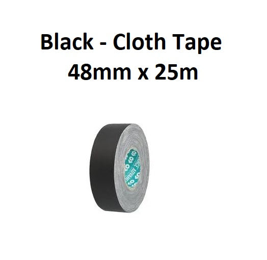 Black - Cloth Tape 48mm x 25M