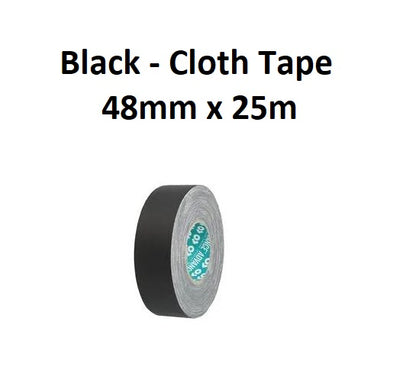 Black - Cloth Tape 48mm x 25M