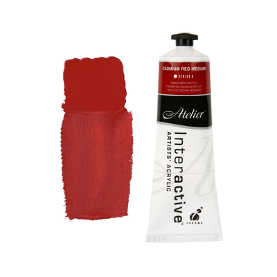 Cadmium Red Medium 80ml - Atelier Acrylic Paint S4