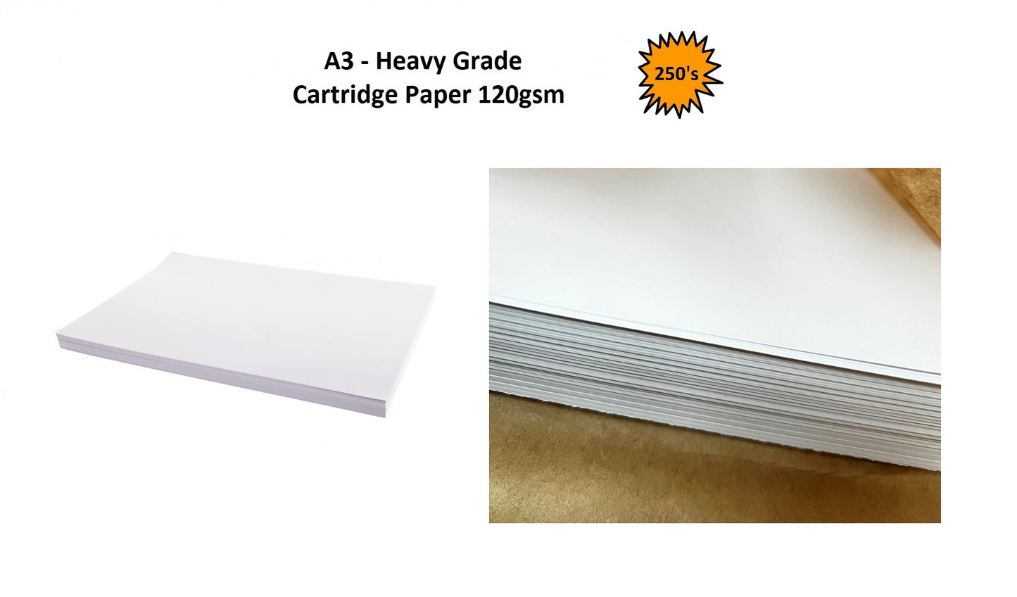 A3 - Heavy Grade Cartridge Paper 120gsm 250's