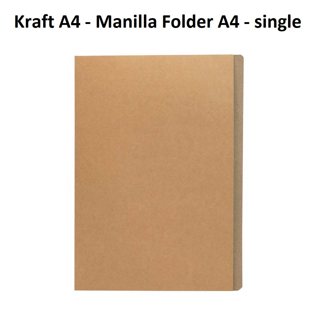 Kraft A4 - Manilla Folder A4 - single