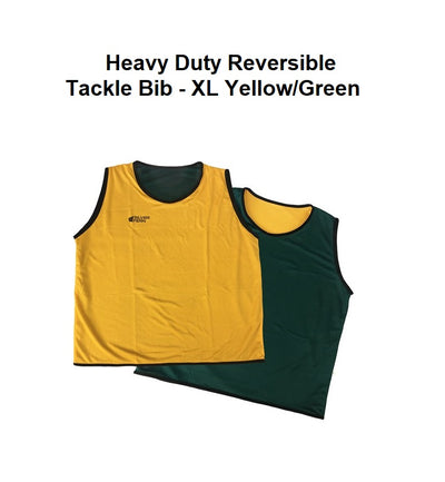Heavy Duty Reversible Tackle Bib - XL Yellow/Green
