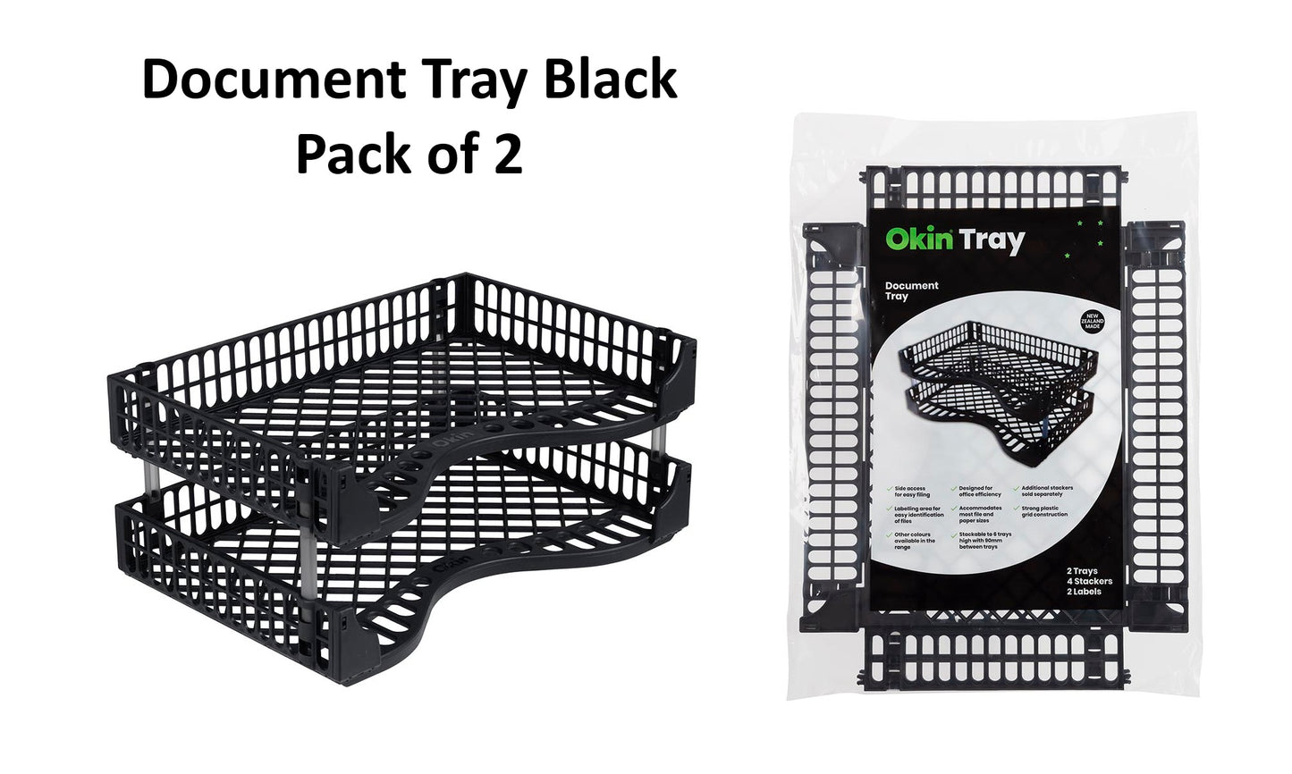 Document Tray 2 Pack - Black