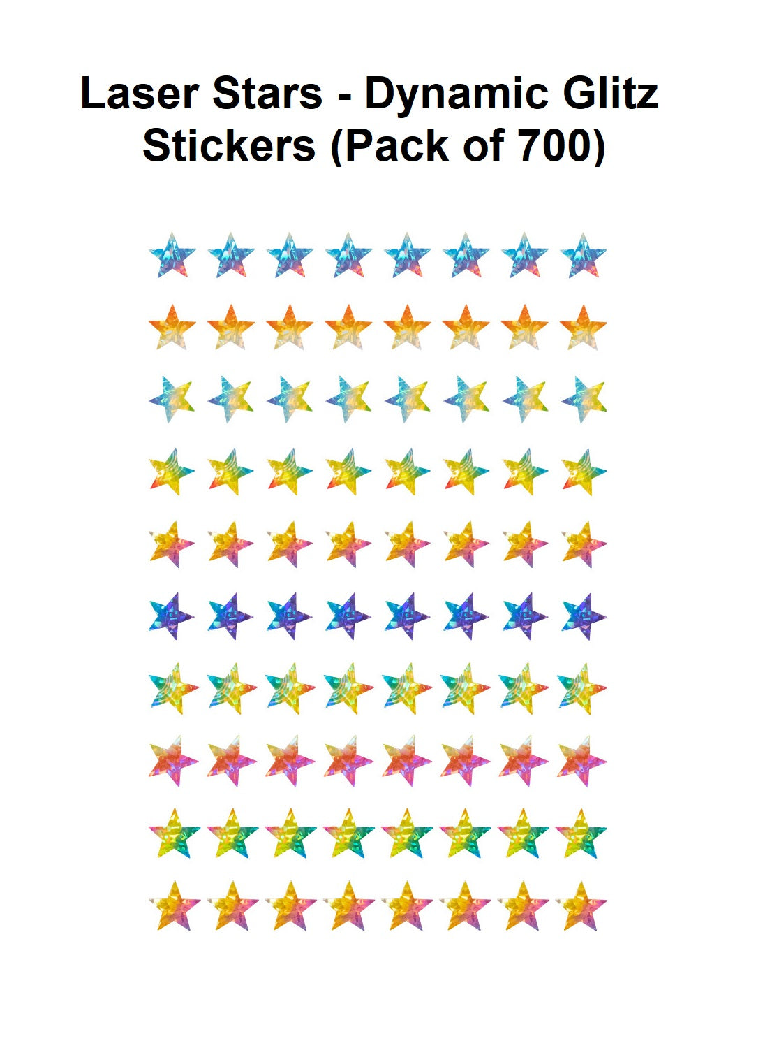 Glitter Stars - Dynamic Glitz Merit Stickers (Pack of 700)