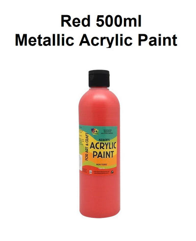 Red 500mL - Metallic Acrylic Paint