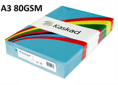 A3 Peacock Blue - Kaskad 80gsm 500 Sheets