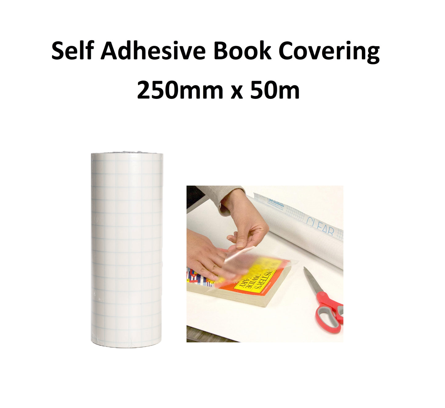 Self Adhesive Book Covering - 250mm x 50m