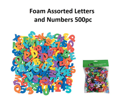 Craft Foam Shapes - Letters & Numbers (500pcs)