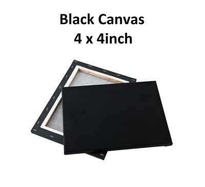 4 x 4 Inch - Black Exhibition Canvas 1.5 inch