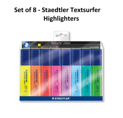 Set of 8 - Staedtler Textsurfer Highlighters