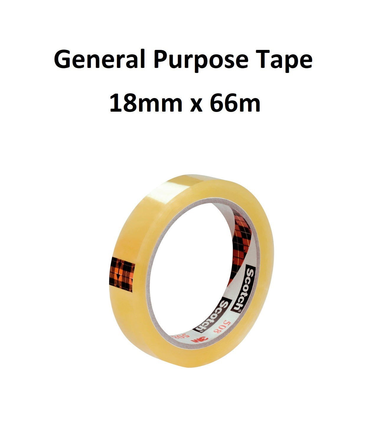 General Purpose Tape 18mm x 66m - single