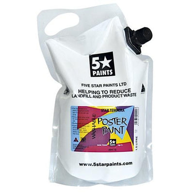 White 1.5L - Star Tempera Poster Paint Pouch
