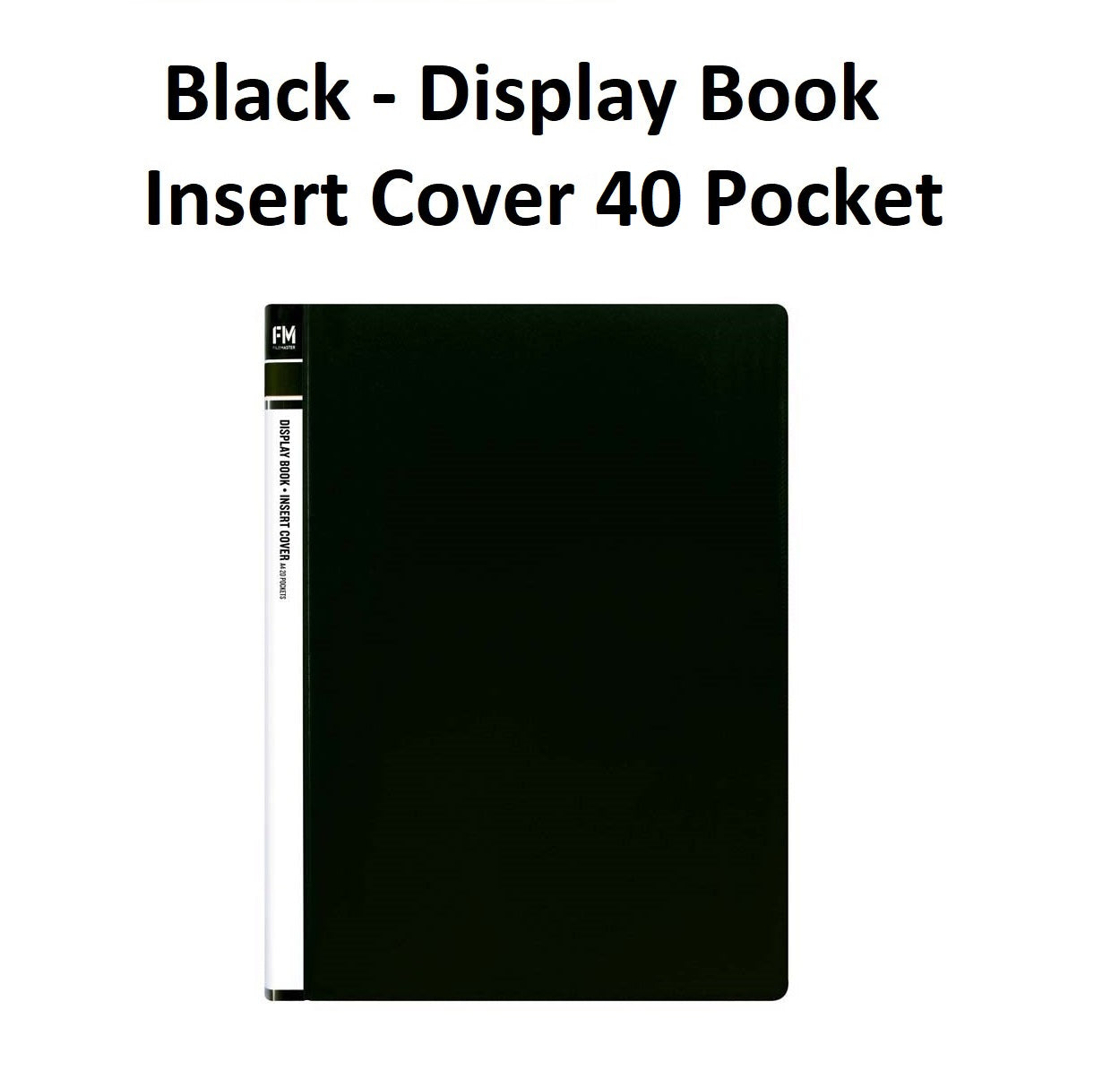 Black - A4 Clearfile 40 Page with Insert Front Cover