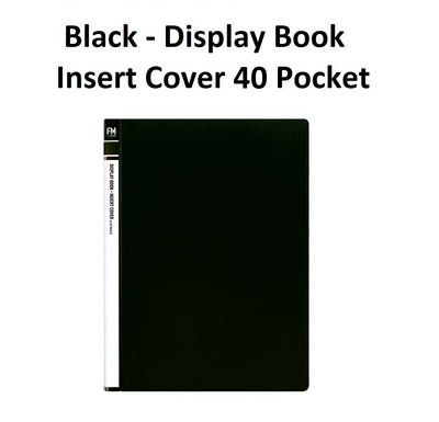 Black - A4 Clearfile 40 Page with Insert Front Cover